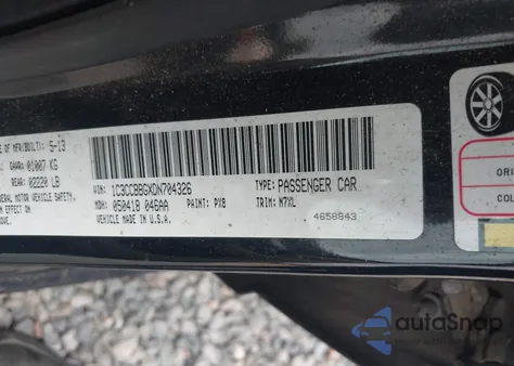 2013 Chrysler 200 Touring из США, поврежденный, VIN 1C3CCBBGXDN704326